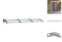 TüRvordach Schwarz Und Transparent 300X80 Cm Polycarbonat Vordach HaustüR Eingan
