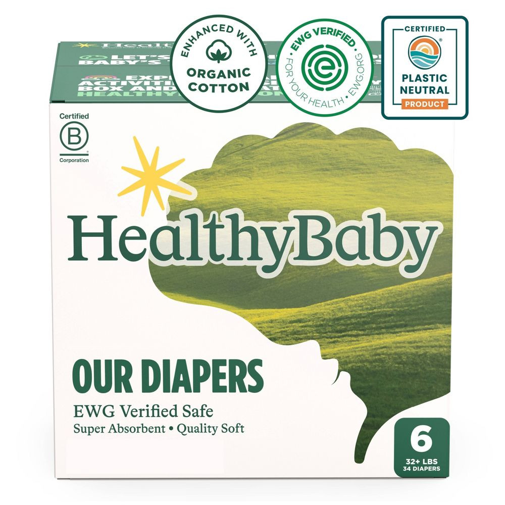 Одноразовые подгузники Healthy Baby - Размер 6 - 34 карата