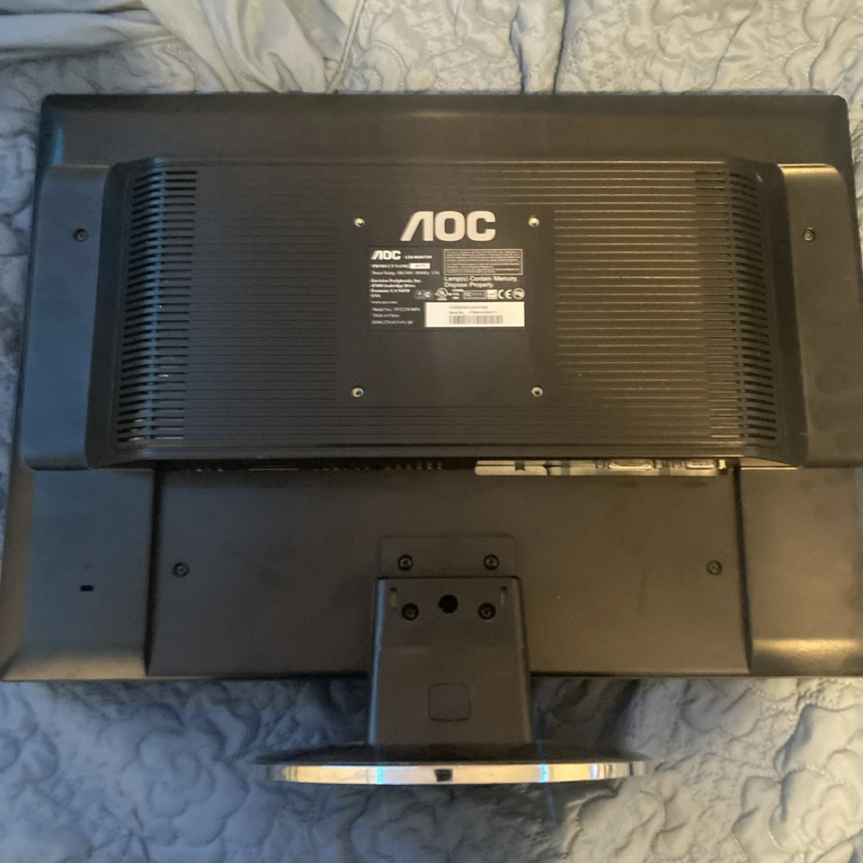 AOC 2217V 22” LCD Monitor (Read Description) - Image 2 of 4