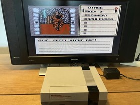 Nintendo NES Konsole, mit Spiel Shadowgate   Original Controller IO Getestet