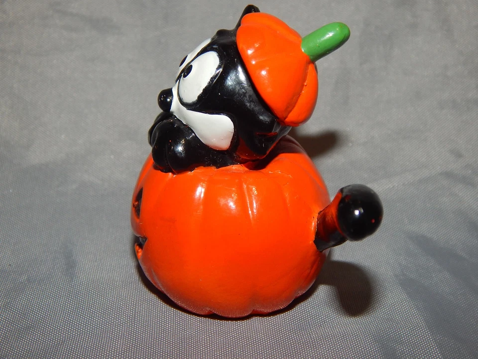 FELIX El Gato Halloween Calabaza Figura De Colección 1989 Juguete Jackolantern Foto 3 de 4