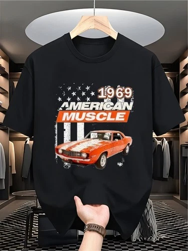 1969 Retro American Muscle Car Graphic T-Shirt Vintage Classic Car Lover Tee - product listing photo