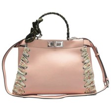 FENDI Peekaboo IseeU Pink Leather Satchel wit...