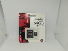 KINGSTON SDCX10/64GB Micro SD I Class 10 wi/ Micro Adapter Black