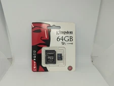 KINGSTON SDCX10/64GB Micro SD I Class 10 wi/ Micro Adapter Black