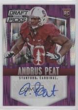 2015 Panini Prizm Collegiate Draft Picks Purple Flash 8/99 Andrus Peat Auto 0j3l