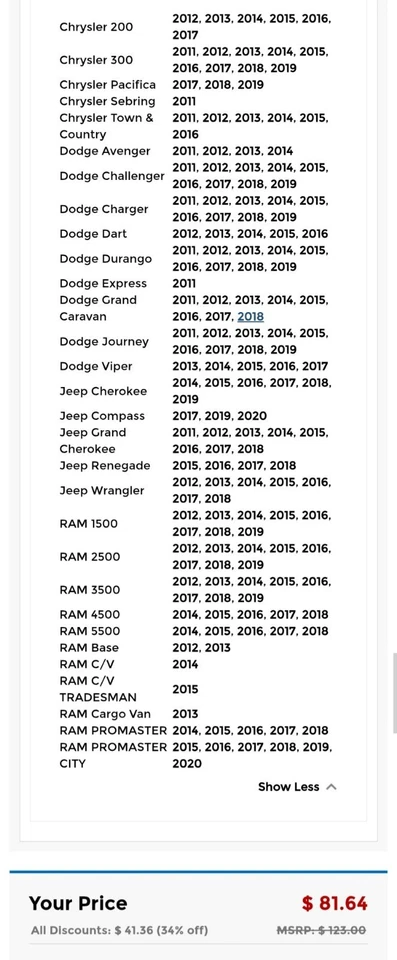 Oxygen Sensor NEW OEM GENUINE Mopar 5149180AA/AB Chrysler Jeep Dodge RAM - Image 2 of 4