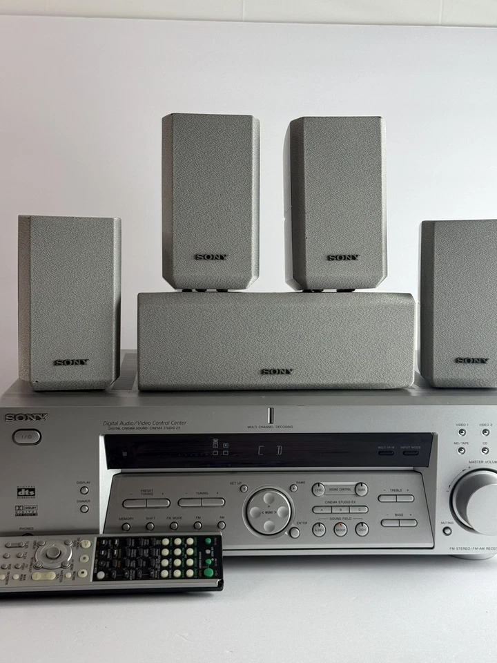 Sony STR-K840P Home Theater Receiver Bundle w/ 5 Speakers & Remote – Tested - Image 2 of 4