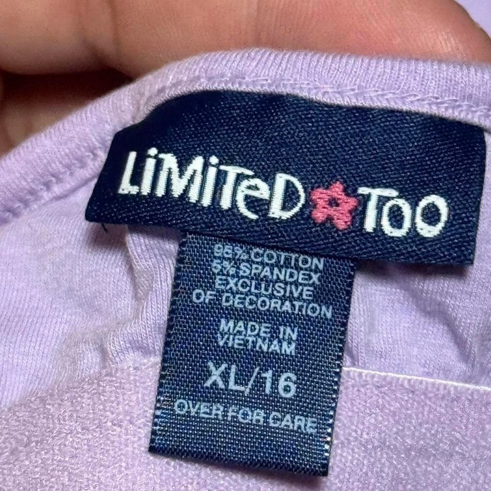 Y2K ограниченного слишком цветочный пляж фиолетовый Майка размер молодежи XL - Изображение 3 из 4