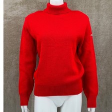 Vintage Yamaha Sweater Womens Large Red Knit 100% Acrylic Turtleneck Nostalgia