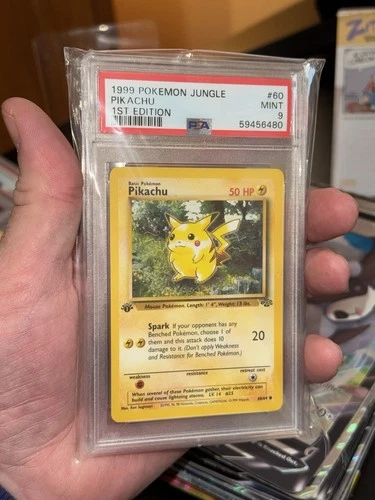 NO RESERVE 1999 Pokemon Jungle Pikachu 1st Edition #60 PSA 9