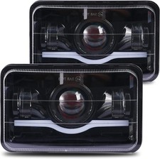 2pcs 4x6 Led Headlights With Rectangular Replacement Headlight Compatible