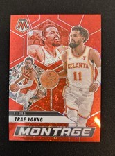 2024-25 Panini Mosaic Trae Young #22 Montange Red Fast Break Prizm 33/99 Hawks