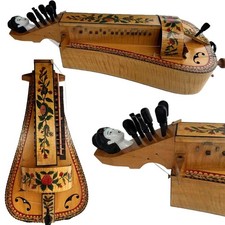 100 Hand made Hurdy gurdy, Carved women Face, 6 strings 24 keys hurdy gurdy