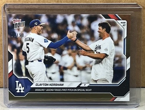 2026 TOPPS NOW #17 CLAYTON KERSHAW LA DODGERS Gold Foil Parallel 12/50 Read