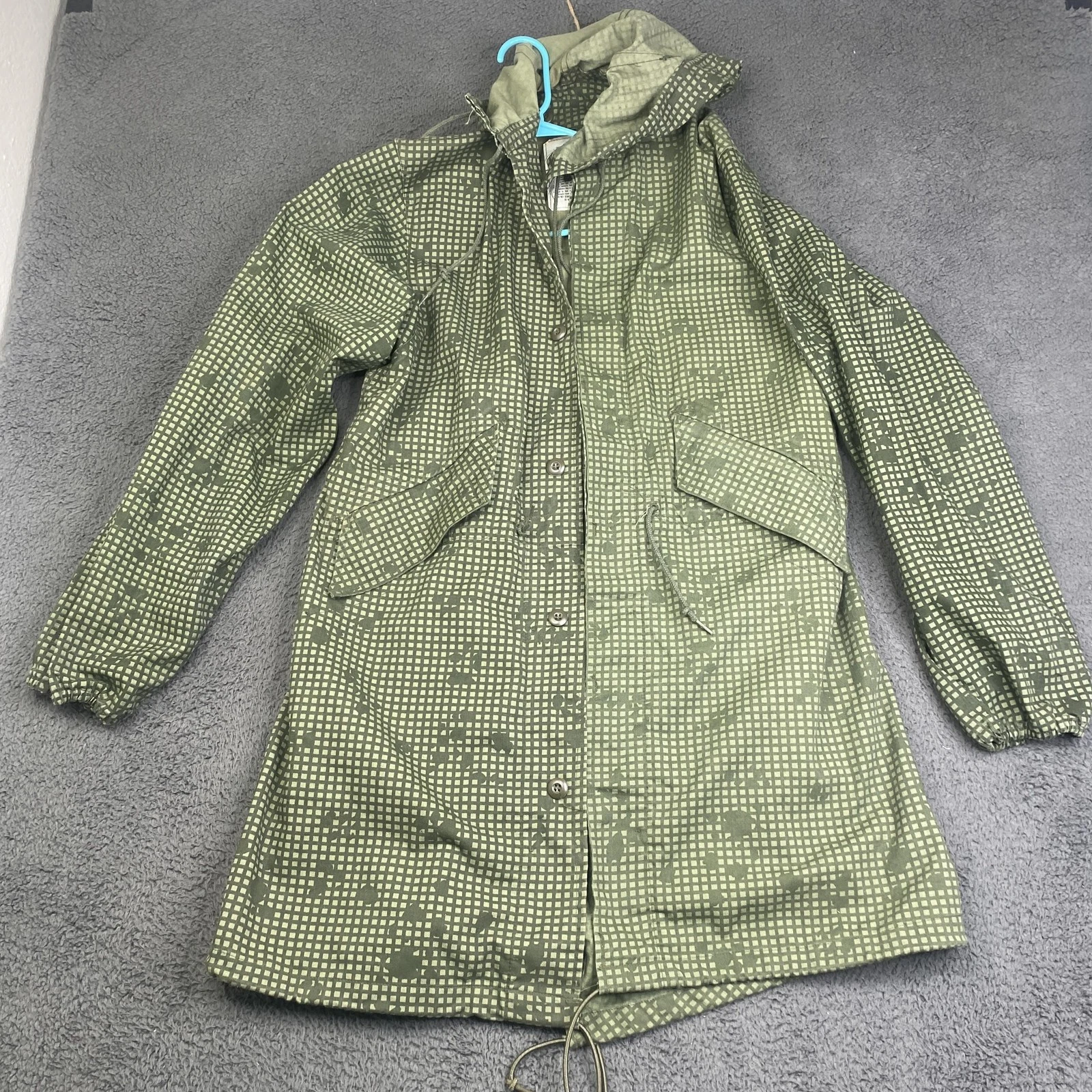 Vintage US Military Parka Jacket Mens Small Desert Night Camo Fishtail 80s