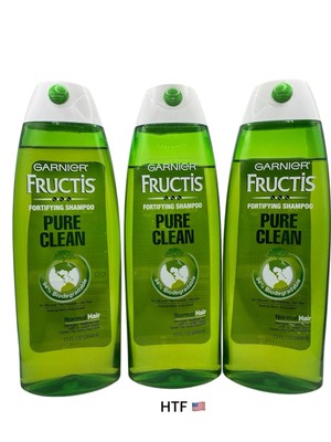 Garnier Fructis  Fortifying Shampoo Pure Clean Original Formula 13oz Ea- 3 PACK