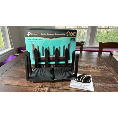 TP-Link Router Archer AXE95 AXE7800 Tri-Band Wi-Fi 6E 8-Stream Black 7800MBPS
