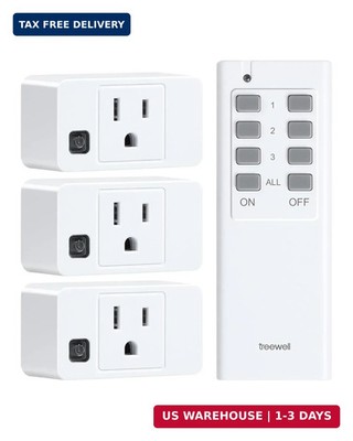 Remote Control Outlet, 200FT Long Range Wireless Light Switch, Mini Electrical O