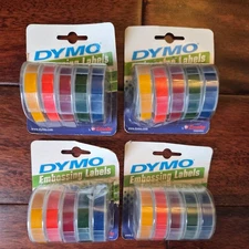 DYMO Embossing 3/8" x 4' Refill Label Tape 99786 4 Total Packs 5 Colors New NOS
