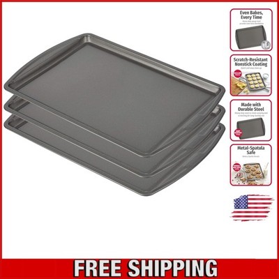 Everyday Nonstick Carbon Steel Baking Sheets Set   3 Pack 13'' x 9'' for Home B...