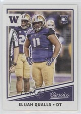 2017 Panini Classics Rookies Blank Back 1/50 Elijah Qualls #234 a8x