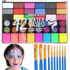42 Color Face Painting Kit for Kids, Water Activated Face Paint Kit, Safe for...