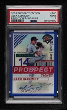 2024 Prospect Edition Blue Prizm Signatures Alex Clemmey PSA 9 MINT Auto 8d2