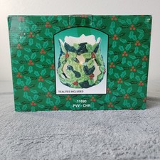 Christmas Votive Candle Holders Set Of 6 Holly Berries  Leaves