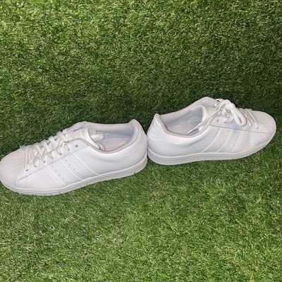 Men Adidas Original Superstar Low top Lace Up Sz 9 White Cloud 