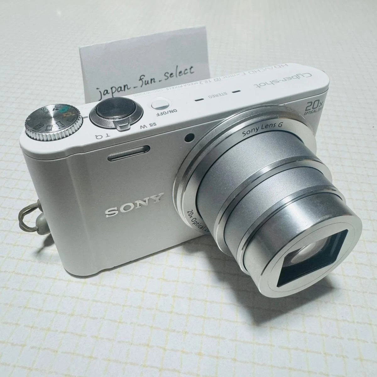 SONY Cyber Shot DSC-WX300 White Digital Camera 20x Zoom 18.2MP