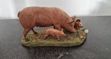 Sherratt & Simpson - Tamworth Pig and Piglets. An Excellent, Detailed Ornament. 