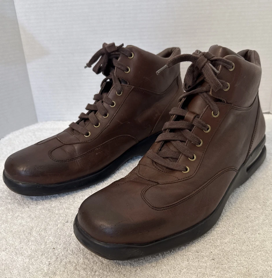 Cole-Haan Men’s Brown Leather Waterproof Lace Up Ankle Boots Size 11M - Image 3 of 4