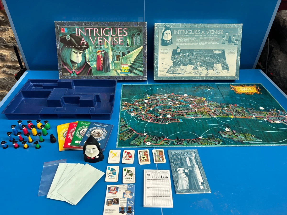 Juego De Mesa Vintage Intrigas En Venecia MB Completo Multicolor Estrategia
