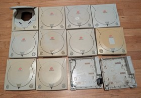 Huge Sega Dreamcast Console Parts Lot (Shell, Disc Drive, Motherboard, PSU)