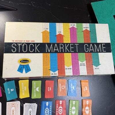 Stock Market Game 1963 Whitman Publishing Complete Board Great Condition 