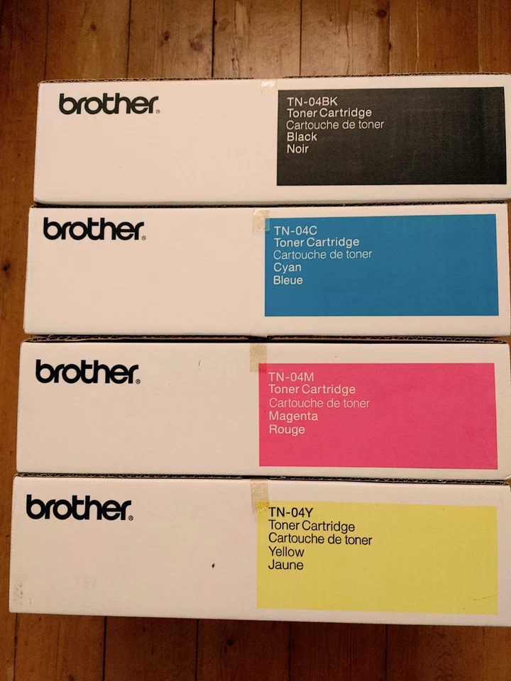 Lot De 4 Toners Couleur Bk M Y C Original Brother HL-2700CN MFC-9420CN / TN-04 - Photo 2/4