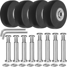 Luggage Suitcase Replacement Wheels 50mm Diameter 1 7/8 inch Wear 4 Pcs