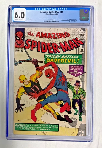 Amazing Spider-Man 16 (Marvel, 1964)  CGC 6.0 **1st Daredevil/Spider-Man Meet **