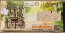 Wood Trick Wooden Carousel Horse Toy, Merry-Go-Round Toy Rotating Mechanical Mod