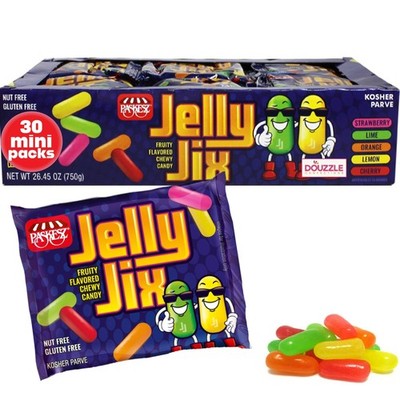 Jelly Jix Chewy Candies, Mini Packs (30 Count, 1 Pack) Individually Wrapped, ...