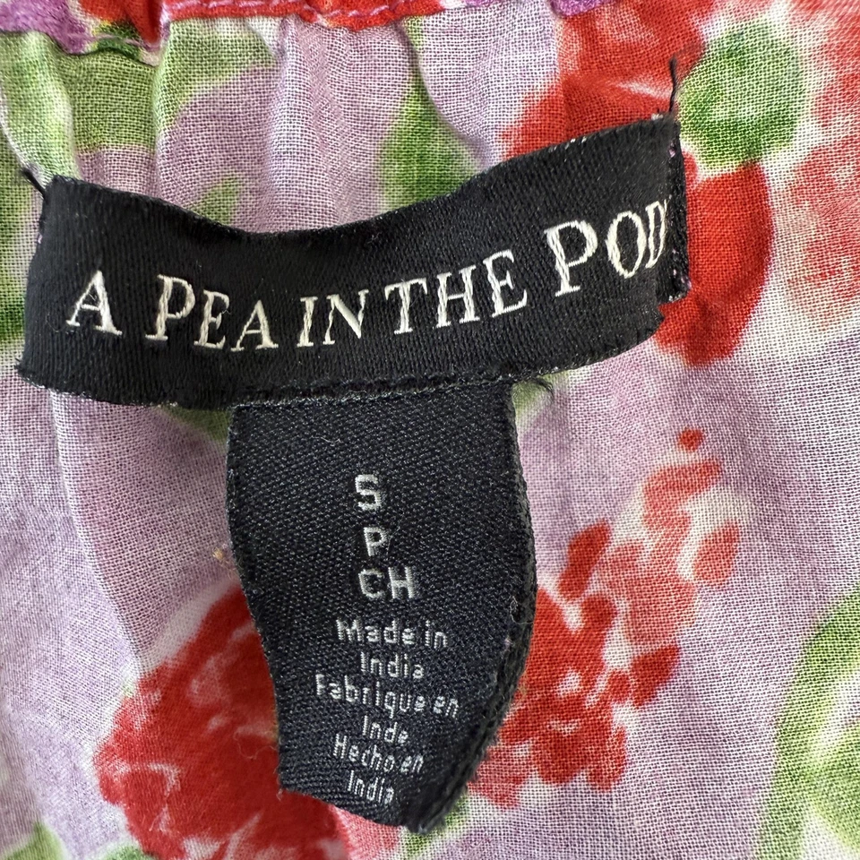 A Pea in the Pod Dress Womens Small Purple Floral Maxi Sundress Maternity Boho - Image 4 of 4