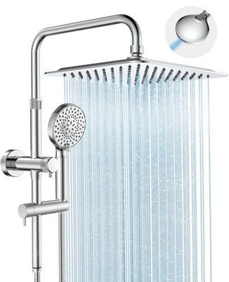 #ad Rainfall Shower Heads with Handheld Combo 10 Inch High Pressure Rain Shower... $59.74