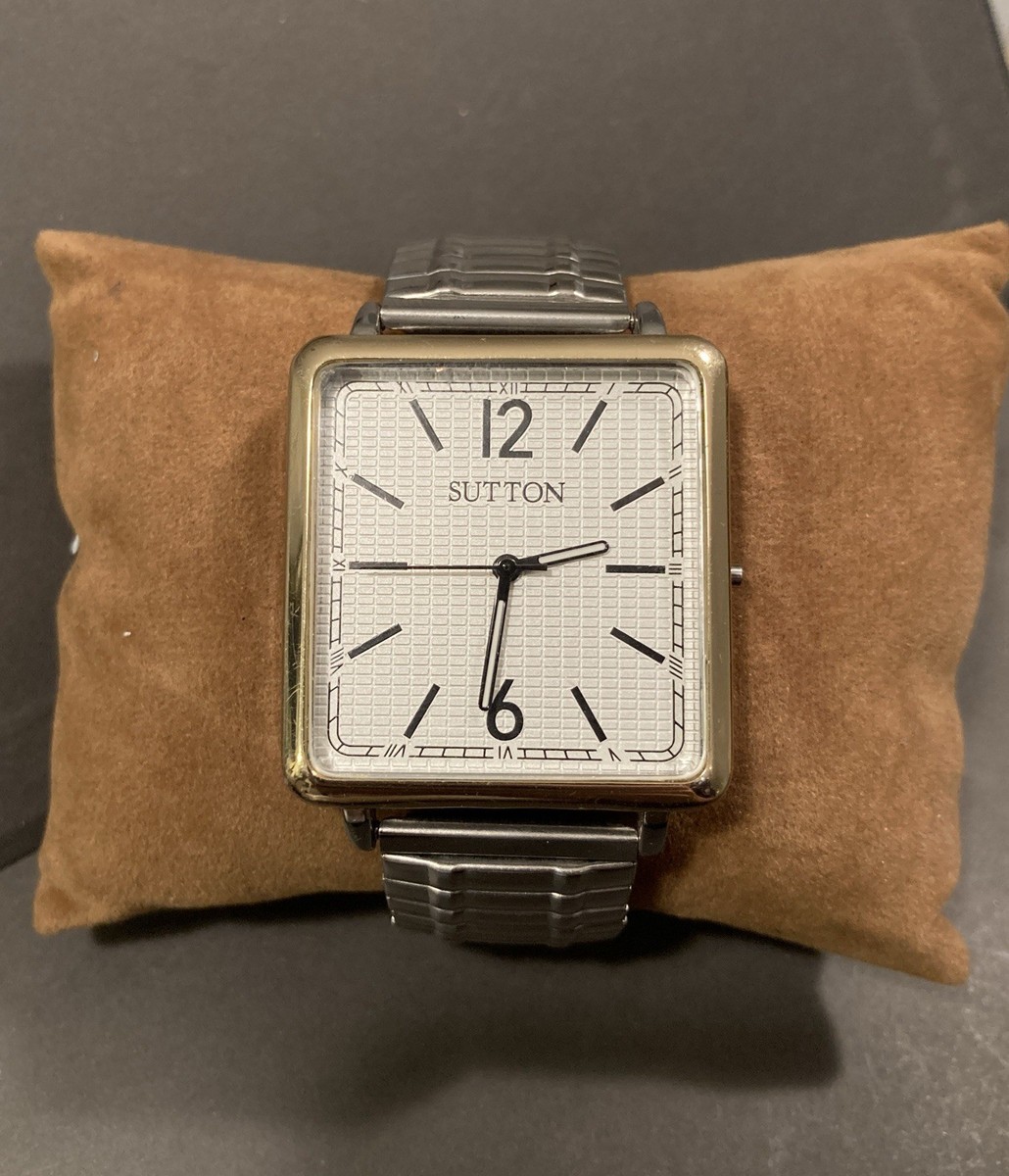 VINTAGE WOMENS Sutton By Bulova Silver Tone Quartz Watch 