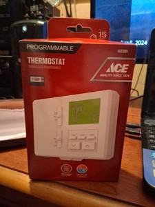 Ace Programmable Thermostat 1 Heat/ 1 Cool Setting 4693081 Sealed. (03)