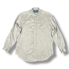 Vtg Polo Ralph Lauren Linen Silk Blake Long Sleeve Button Shirt Olive Green Sz L