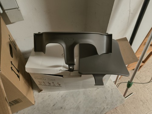 Stokke Tripp Trapp Baby Set Grau Hazy Grey, Sitz Und Lehne, !KEINE FÜẞE!