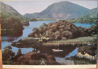 Irish Postcard Eventide on UPPER LAKE KILLARNEY Kerry Ireland John Hinde 2/24