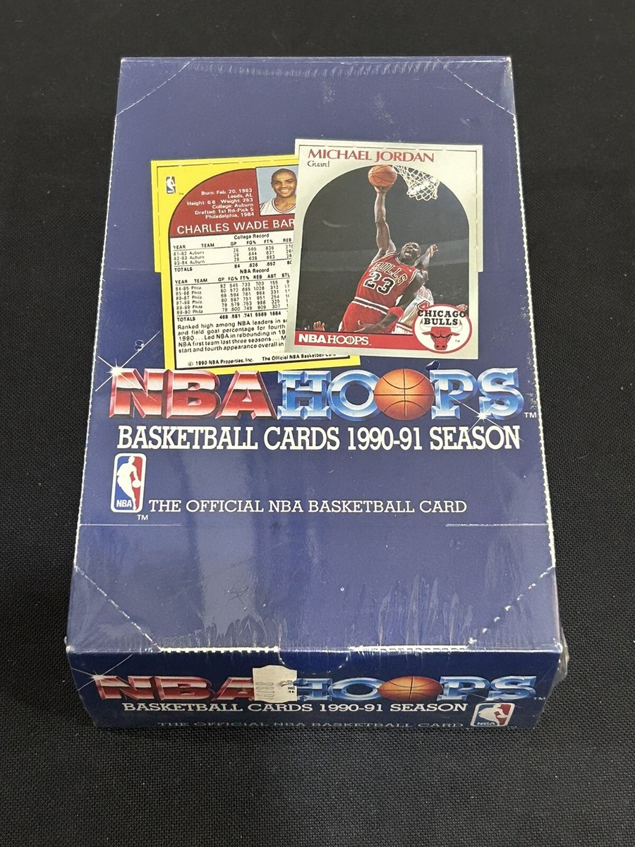 1990-91 NBA Hoops Series 1 Box 36 Packs Factory Sealed Menendez