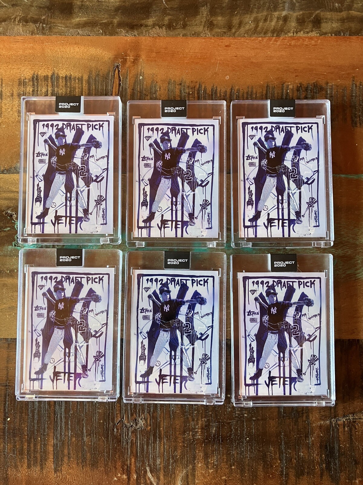 Topps Project 2020 Derek Jeter 1993 Topps (6 Cards) By Gregory Siff #93 Yankees